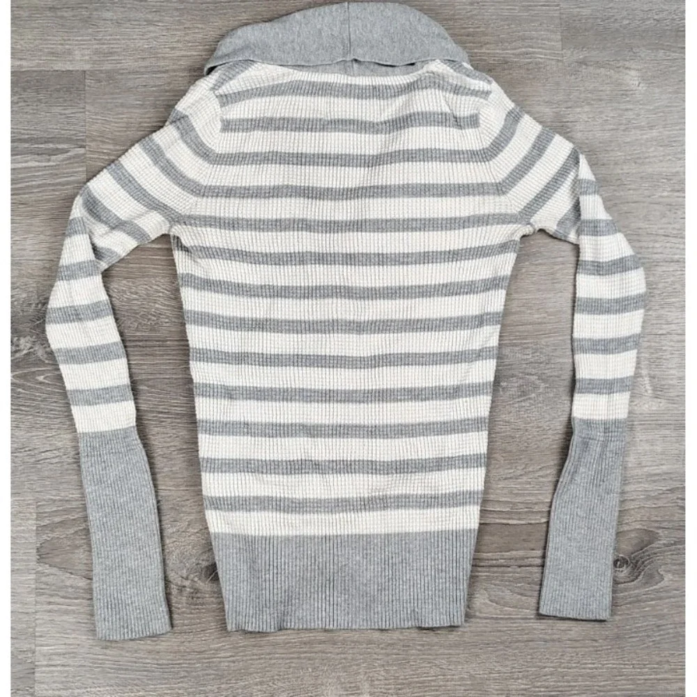 American Eagle Outfitters Stripe‎ Sweater S Button Shawl Collar Cardigan Bella